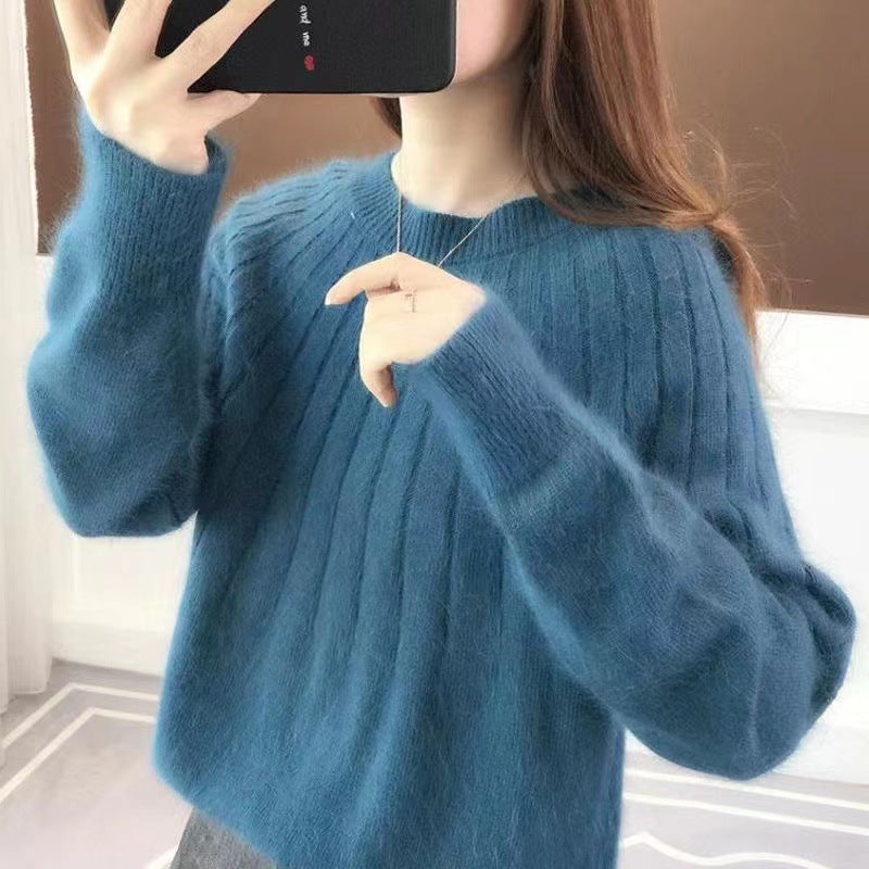 Damen Weicher Rippstrickpullover | Große Größen