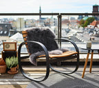 Outdoor Rocking Chair Teak Aluminum