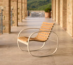 Outdoor Rocking Chair Teak Aluminum