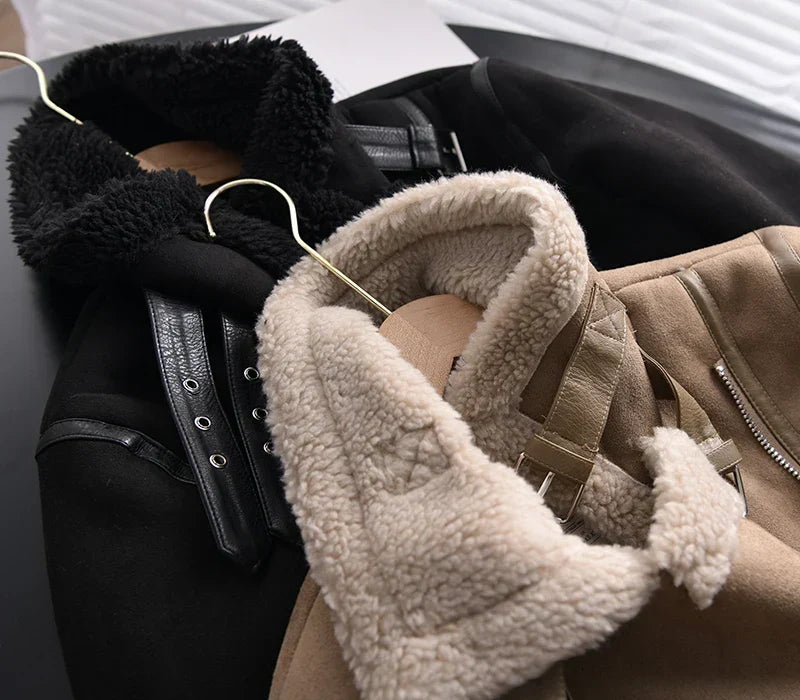 Heidi-Mode | Sherpa-Fleece-Bomberjacke