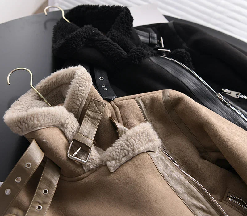 Heidi-Mode | Sherpa-Fleece-Bomberjacke
