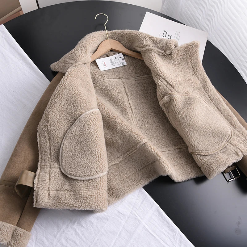 Heidi-Mode | Sherpa-Fleece-Bomberjacke