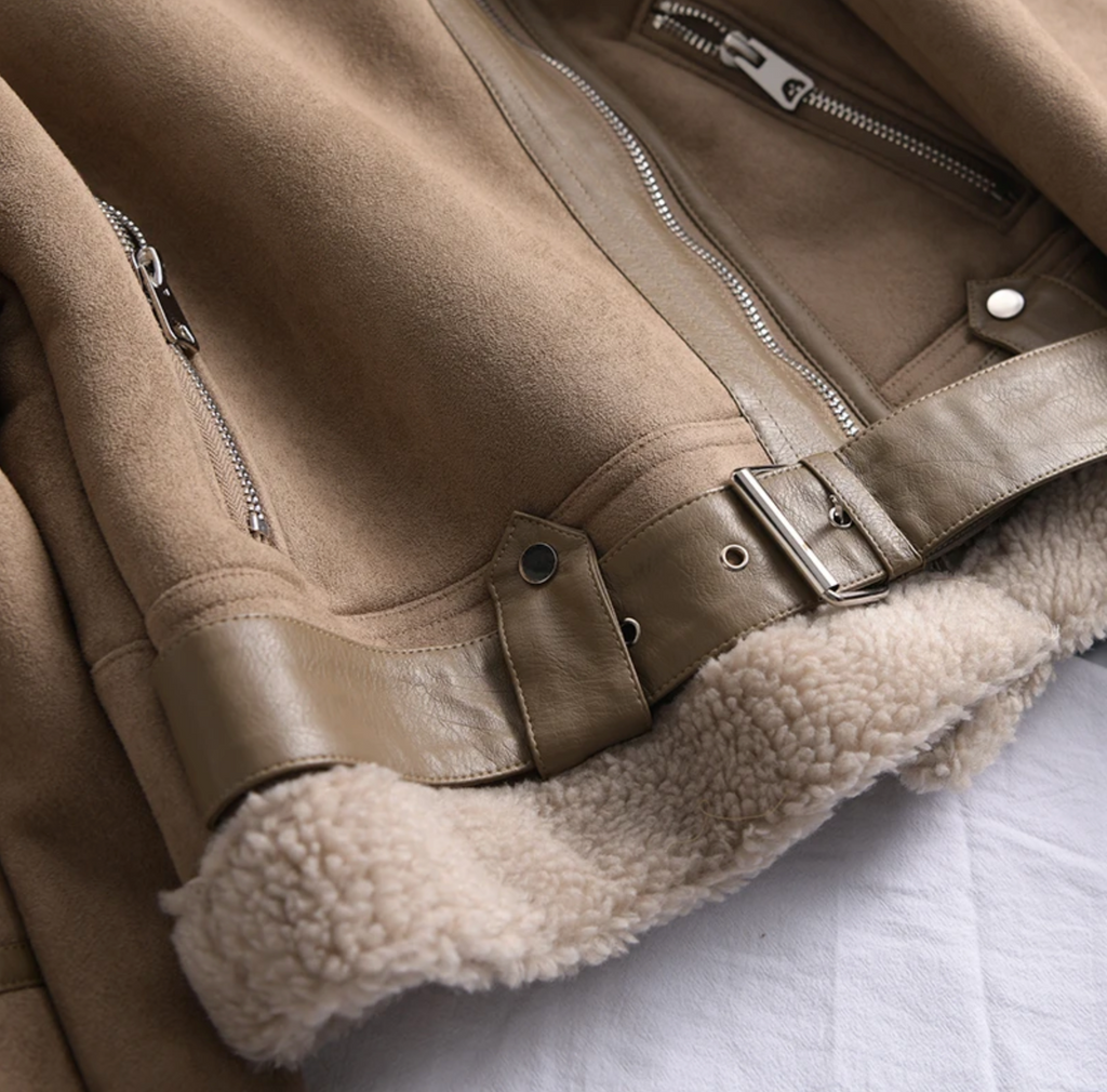 Heidi-Mode | Sherpa-Fleece-Bomberjacke