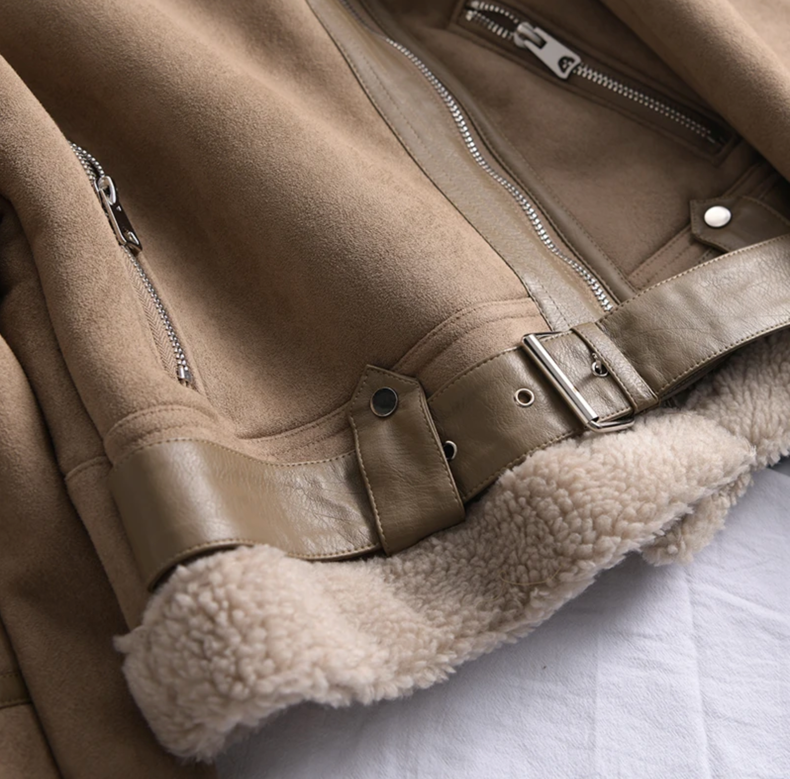 Heidi-Mode | Sherpa-Fleece-Bomberjacke
