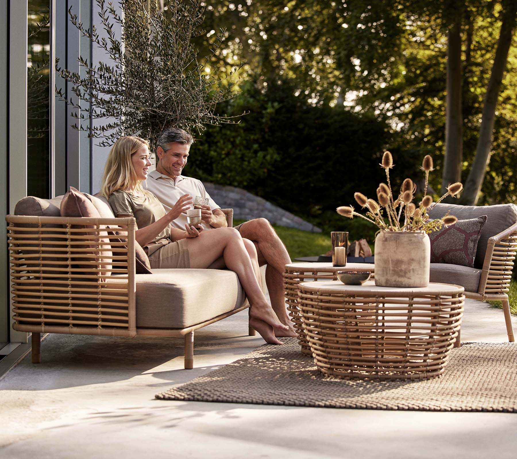 Sculptural Outdoor Lounge Chair Woven