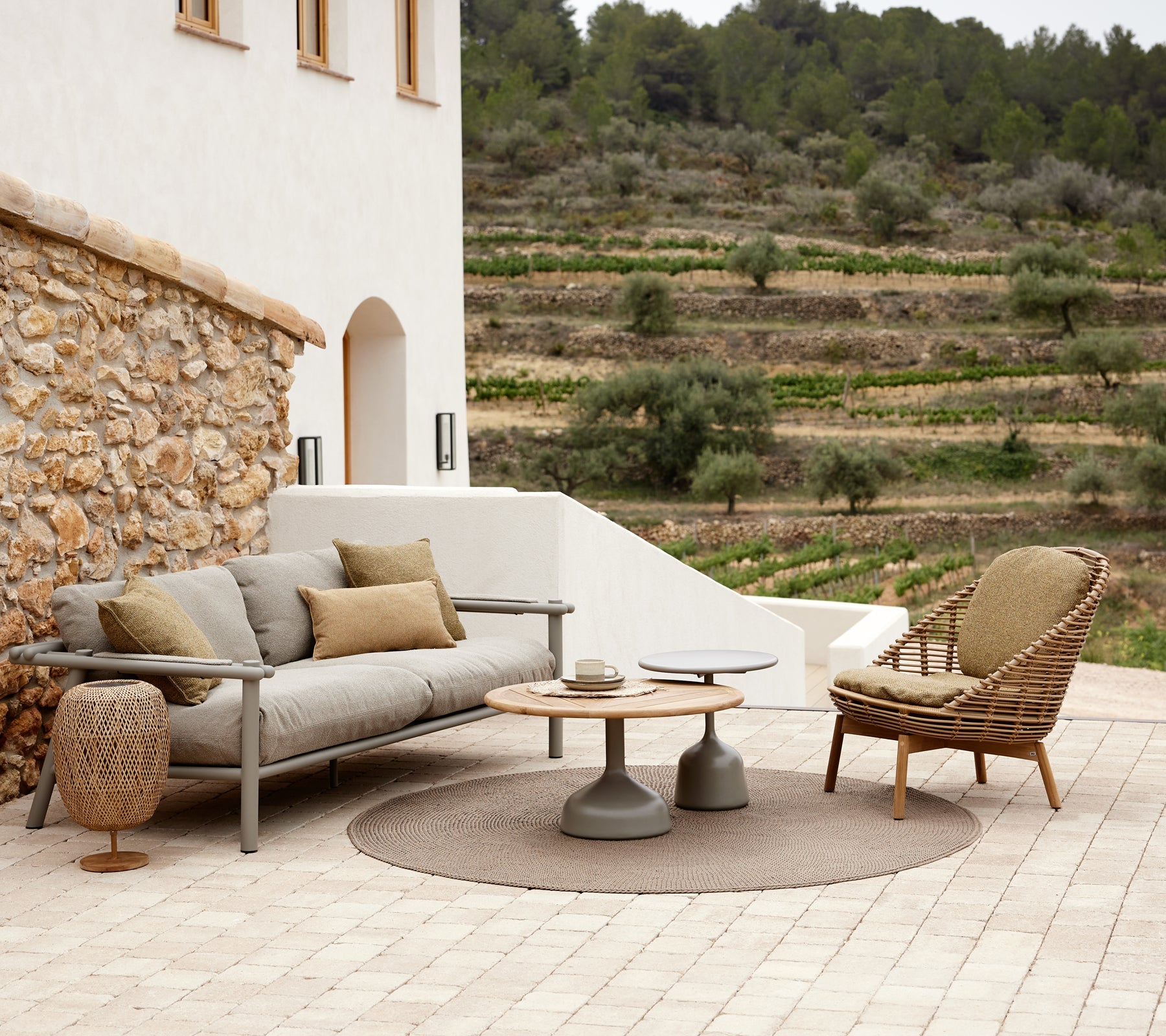 Outdoor 2 Seater Sofa Sticks Frame