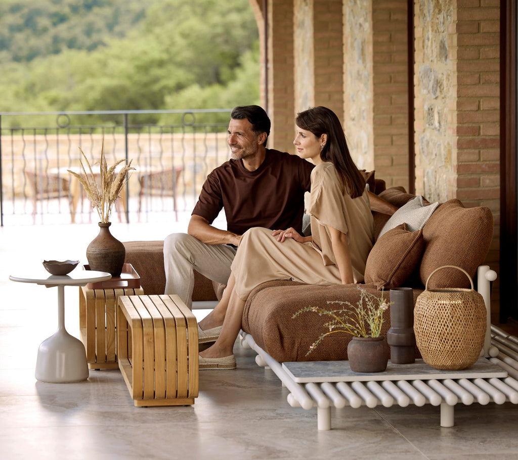 Outdoor Coffee Table Lava Stone Small
