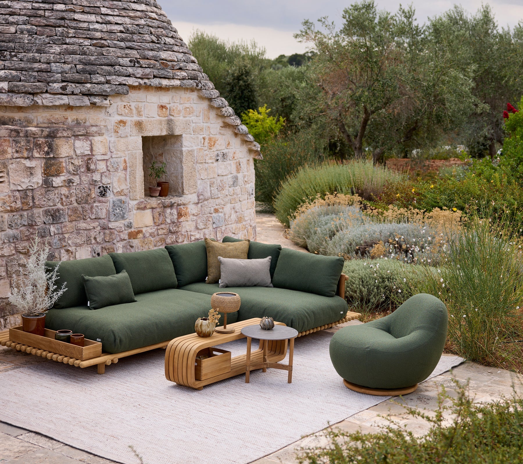 Modular Outdoor Platform Corner Sofa