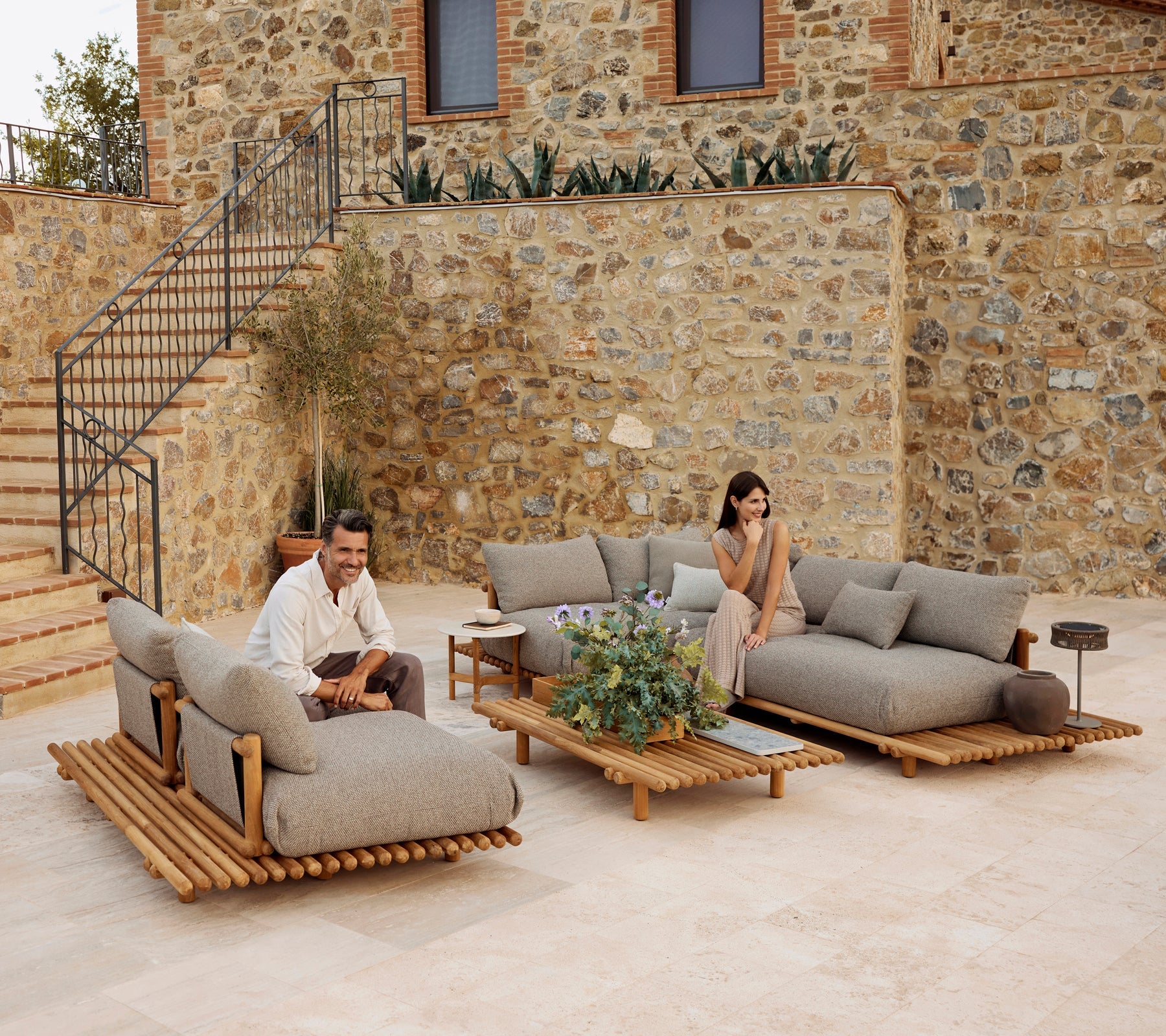 Modular Outdoor Platform Corner Sofa
