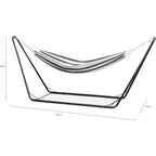 Hammock With Metal Stand Cotton Garden Set Freestanding Portable
