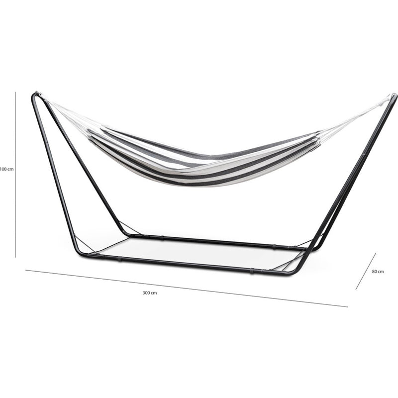 Hammock With Metal Stand Cotton Garden Set Freestanding Portable