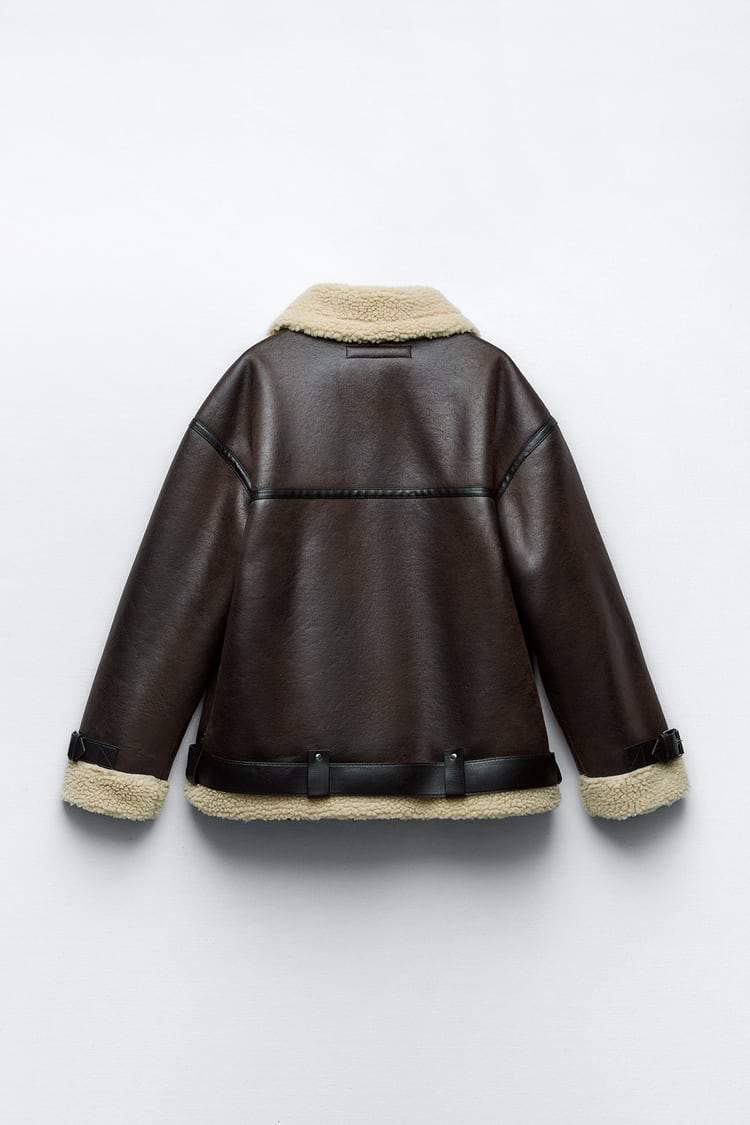 Karina | Jacke mit Revers aus Kunstmaterial