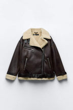 Karina | Jacke mit Revers aus Kunstmaterial