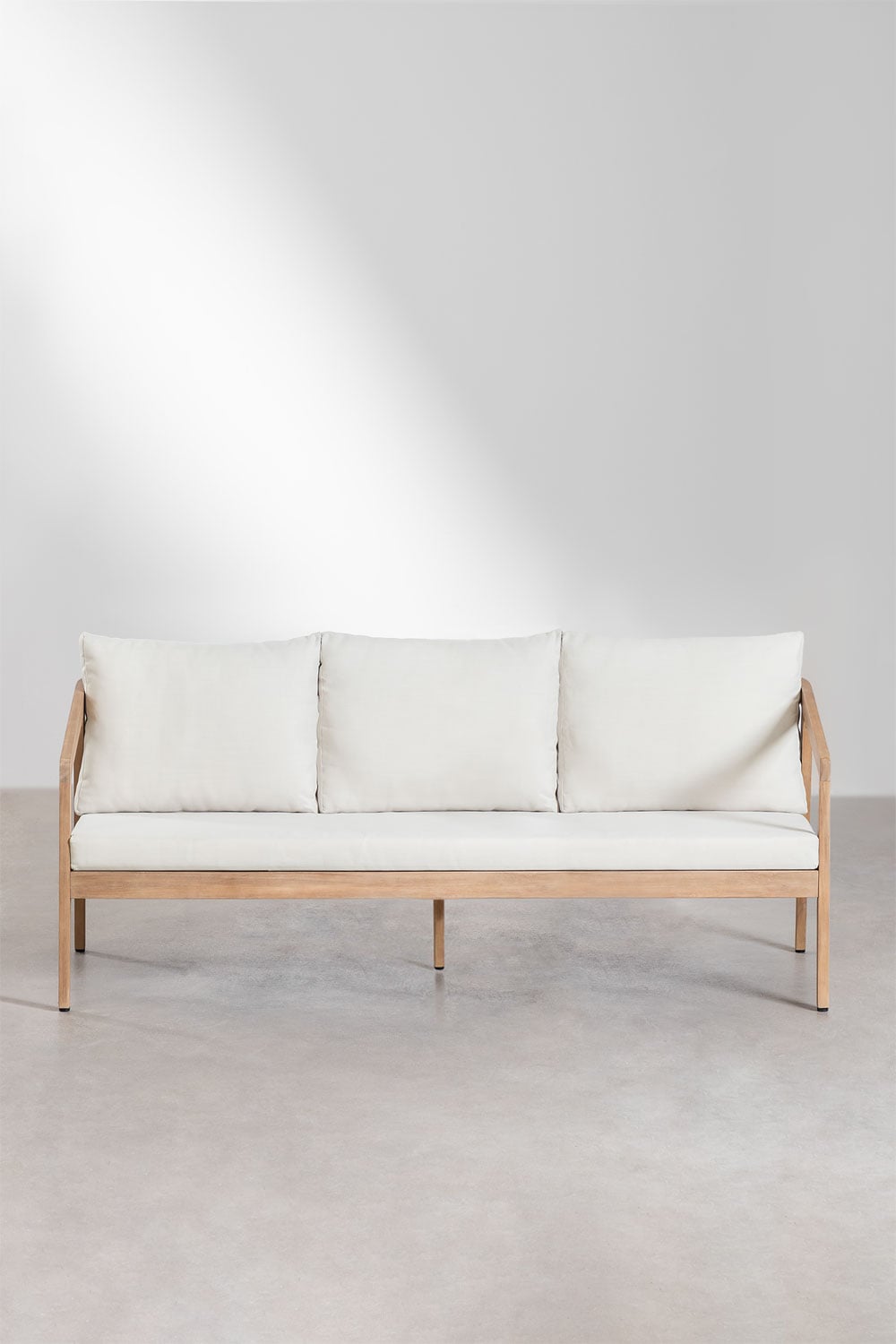 3 Seater Acacia Wood Garden Sofa