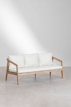 3 Seater Acacia Wood Garden Sofa