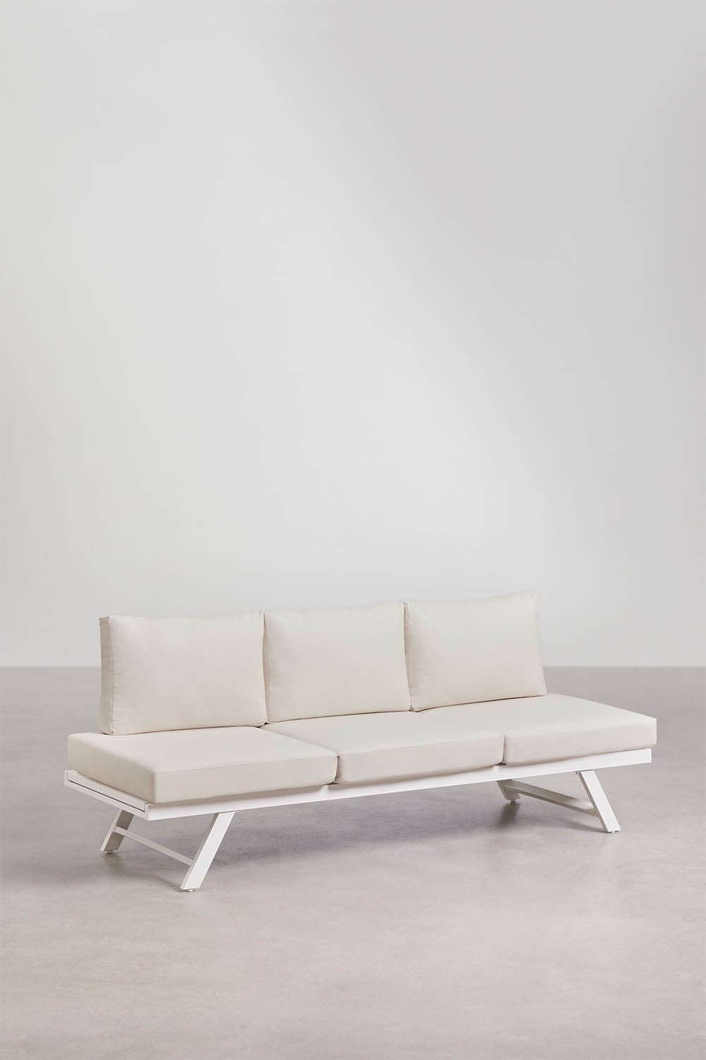 Adjustable 3 Seater Aluminium Garden Sofa