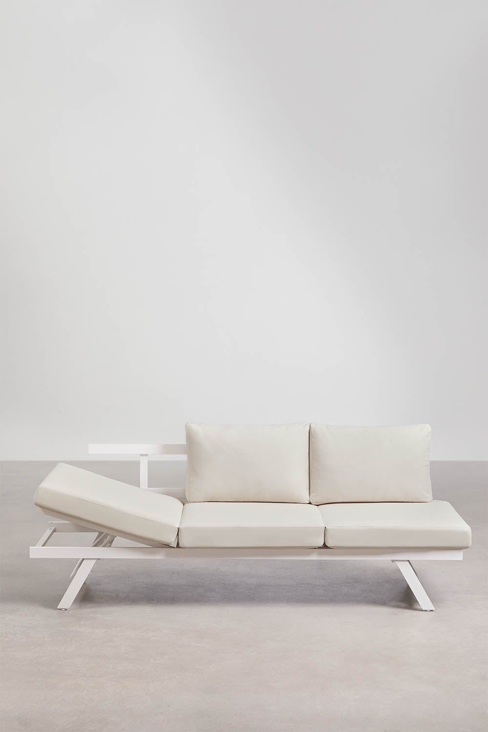 Adjustable 3 Seater Aluminium Garden Sofa