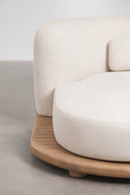 Left Corner Modular Acacia Wood Garden Sofa 3 Piece