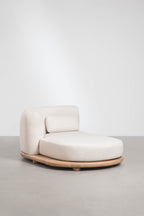 Left Corner Modular Acacia Wood Garden Sofa 3 Piece