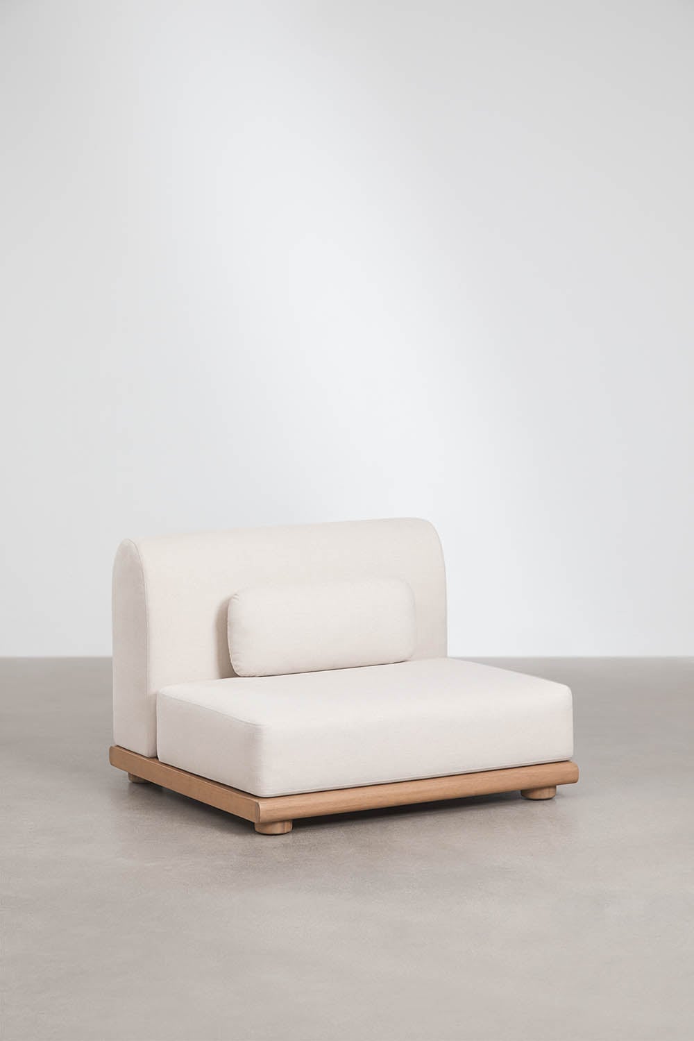 Left Corner Modular Acacia Wood Garden Sofa 3 Piece