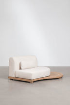 Left Corner Modular Acacia Wood Garden Sofa 3 Piece