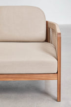 2 Seater Acacia Wood Rope Garden Sofa