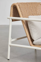 2 Seater Aluminium Synthetic Wicker Garden Sofa
