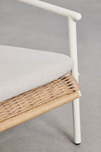 2 Seater Aluminium Synthetic Wicker Garden Sofa