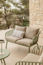 2 Seater Steel Polypropylene Garden Sofa
