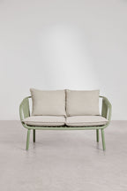 2 Seater Steel Polypropylene Garden Sofa
