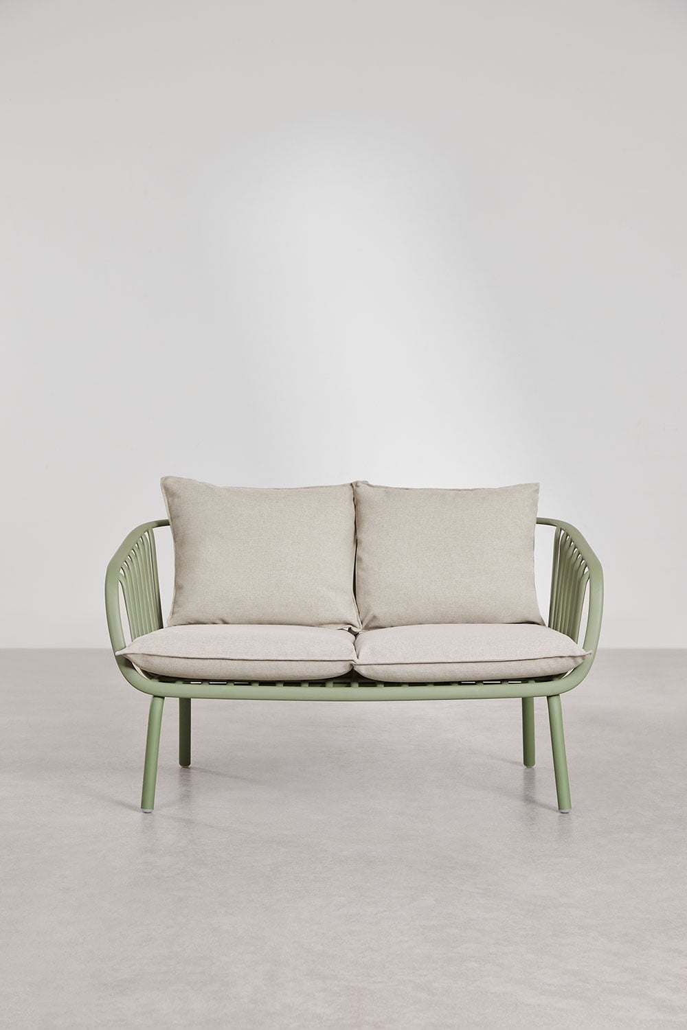 2 Seater Steel Polypropylene Garden Sofa