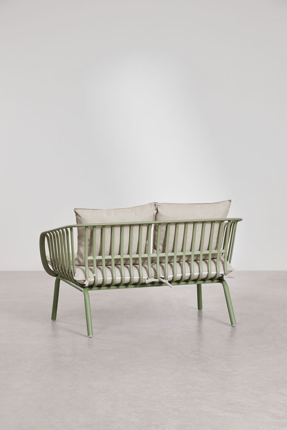 2 Seater Steel Polypropylene Garden Sofa