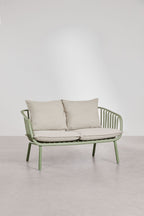 2 Seater Steel Polypropylene Garden Sofa