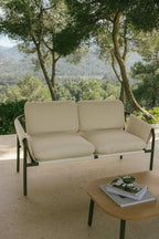 2 Seater Upholstered Steel Garden Sofa