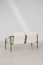 2 Seater Upholstered Steel Garden Sofa
