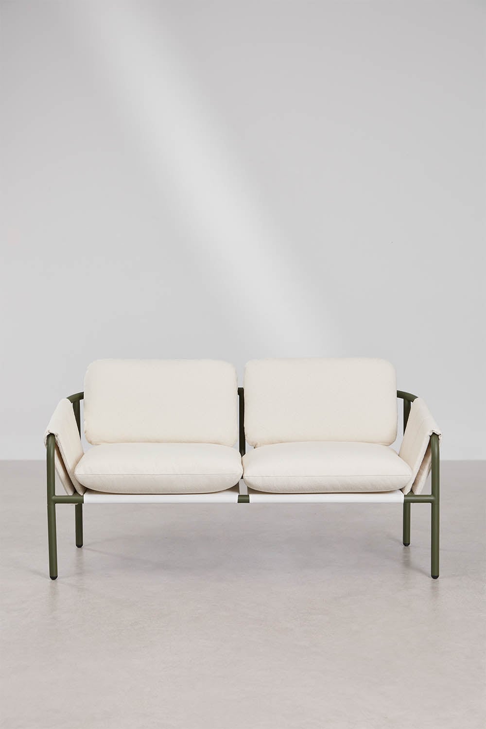 2 Seater Upholstered Steel Garden Sofa