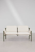 2 Seater Upholstered Steel Garden Sofa