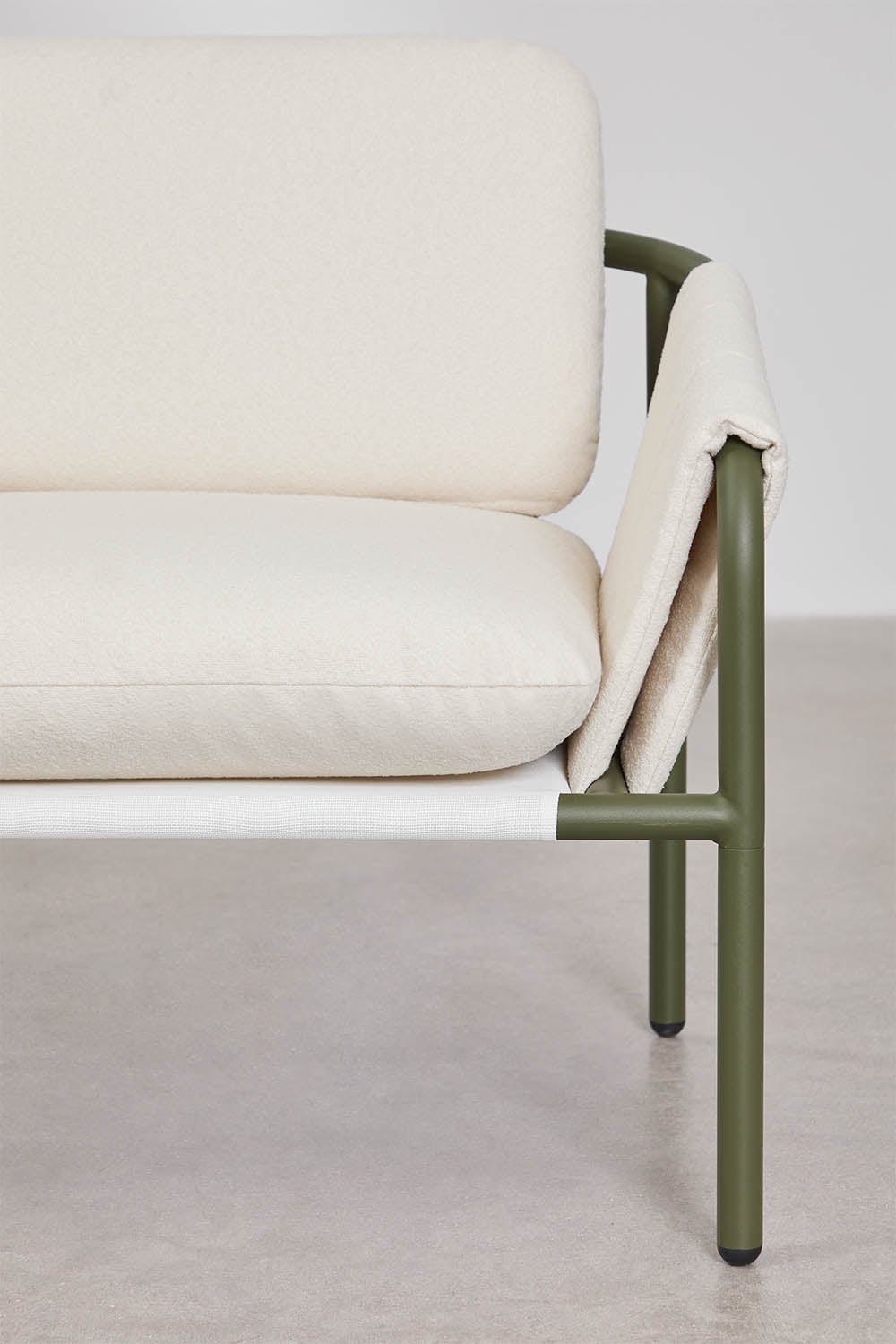 2 Seater Upholstered Steel Garden Sofa