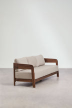 3 Seater Acacia Wood Garden Sofa Modern Design