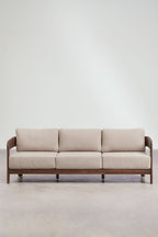 3 Seater Acacia Wood Garden Sofa Modern Design